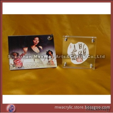 Transparent Square 4"*6" 16mm Thickness High Grade Freestanding Acrylic Picture Frame Photo Frame